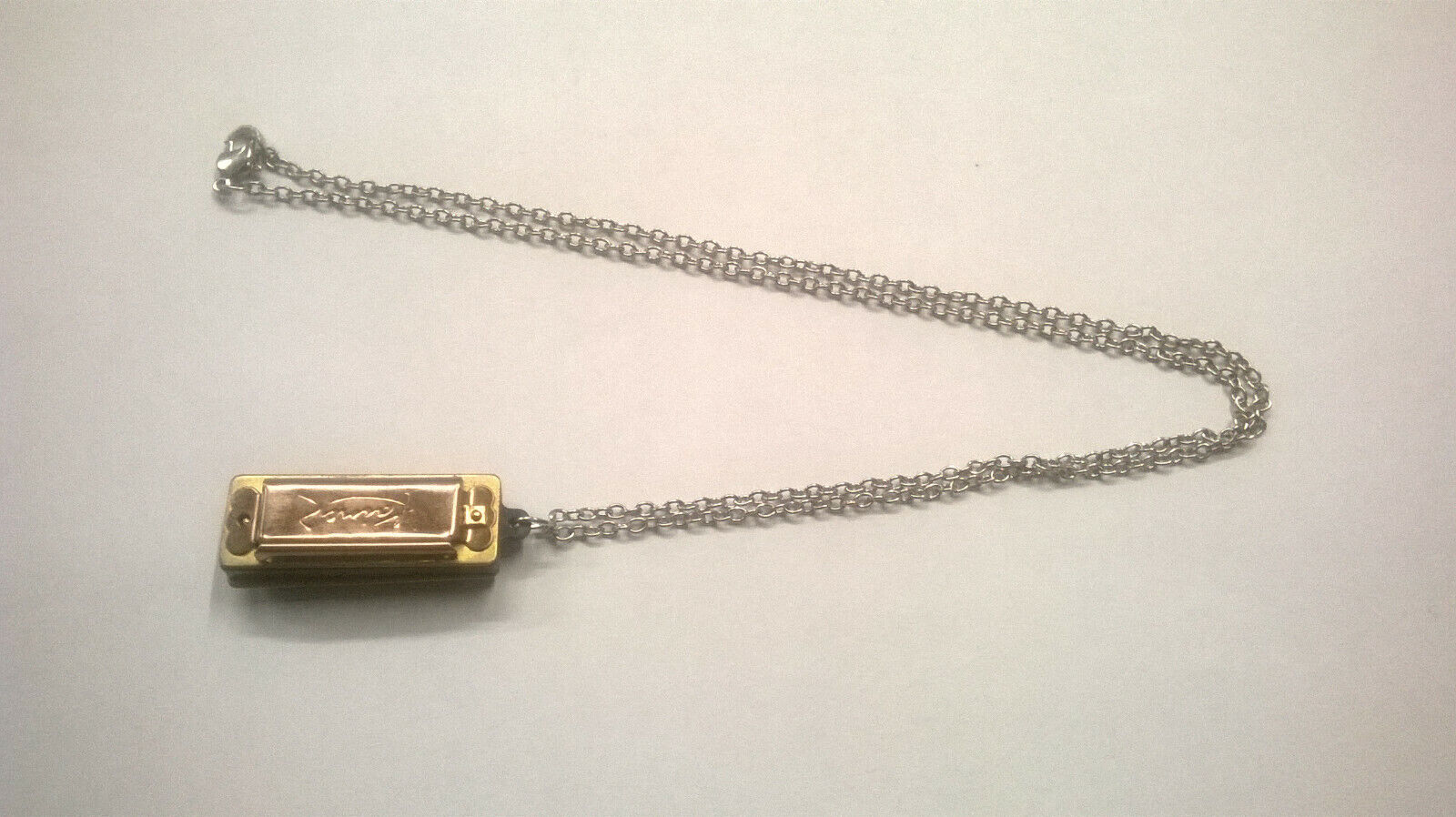 Mini harmonica necklace, metal