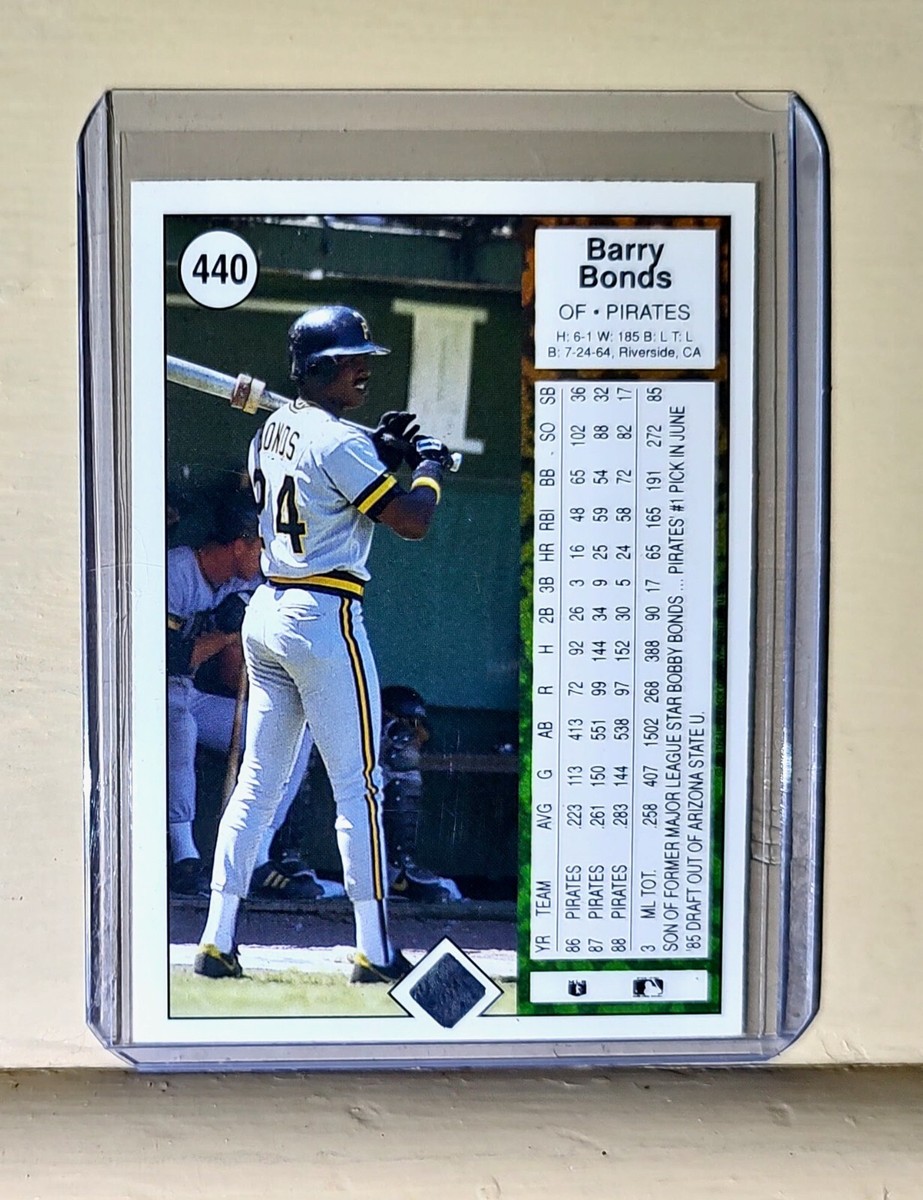 バーリーボンズ 1988 Barry Bonds Upper Deck Baseball Card #440 Pirates | eBay
