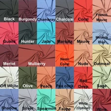 Vibe™ Scuba Crepe Knit Fabric by the Yard Stretch Dress Fabric Sewing