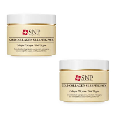 SNP Gold Collagen Sleeping Pack 100g*2Pcs - FREE SHIPPING
