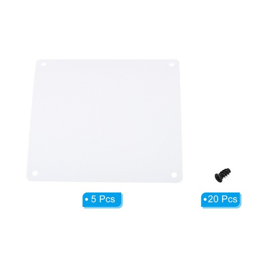 5 Stück 140mm Lüfterstaub Filter PVC Staubdichtes Mesh Abdeckung Guard Weiß - Bild 3 von 6