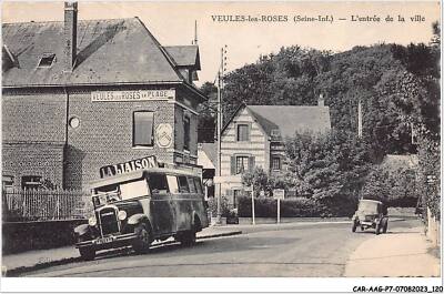 CAR-AAGP7-76-0631 - VEULES-LES-ROSES - The entrance to the city - Bus