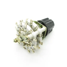 Band Switch Rotary Channel Selector 4 Pole 5 Position 4P5T Dual Deck With Knob