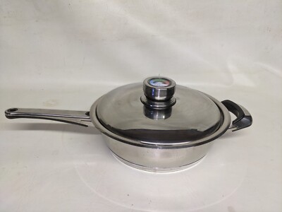 Rainbow Stainless Steel Nutri-thermic Compact Base 10'' Saute Pan W/ Lid (153)