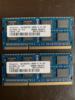 Kingston 2GB 2Rx8 PC3-10600S DDR3 Laptop Memory RAM KF073F-ELD (K12-26) 