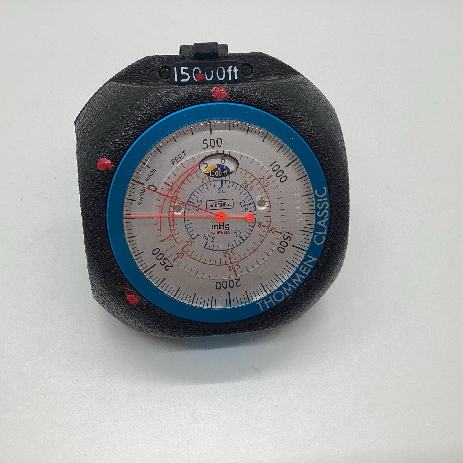 Vintage precision Thommen Classic 15000 Ft Altimeter Barometer for