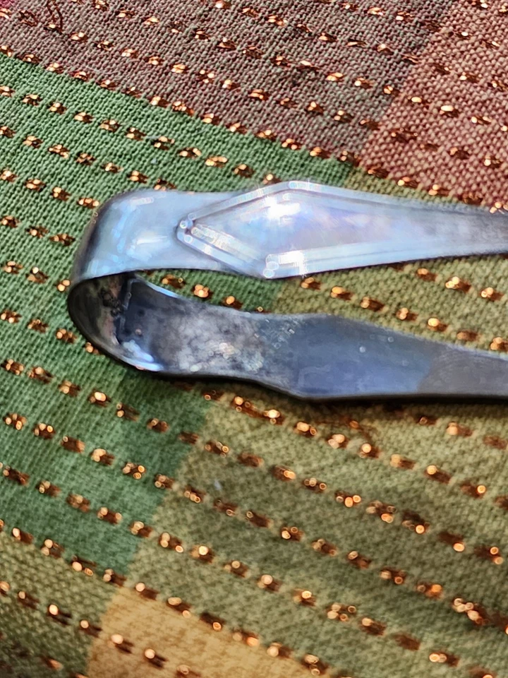 Pinzas de azúcar Manchester "Dixie" de plata de ley 4" envío gratuito 21 gramos Foto 3 de 4