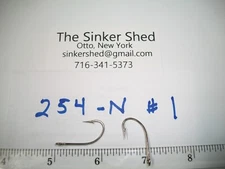 lot of 100 - Eagle Claw #254N NICKEL O'SHAUGHNESSY SPINNERBAIT HOOKS - Size #1