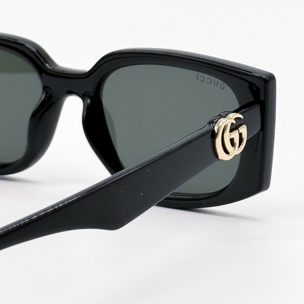 NEW GUCCI GG1534S 001 RECTANGULAR BLACK GREY WOMEN SUNGLASSES
