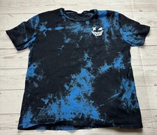 Smiley Face Blue/Black Tie-Dye T-Shirt 13-14y