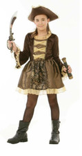 GIRL'S PIRATE COSTUME SIZE L #c2