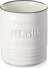 DOWAN 7.2″ Extra Large Kitchen Utensil Holder - Farmhouse Utensil Holder for Cou