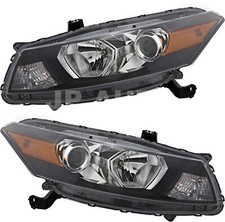 For 2008-2010 Honda Accord Coupe Headlight Halogen Set Driver And Passenger Side For 2008-2010 Honda Accord Coupe Headlight Halogen Set Driver And Passenger Side