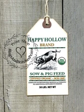 Hang Tags  PRIMITIVE PIG & SOW FEED FEEDSACK STYLE TAGS #1212  Gift Tags