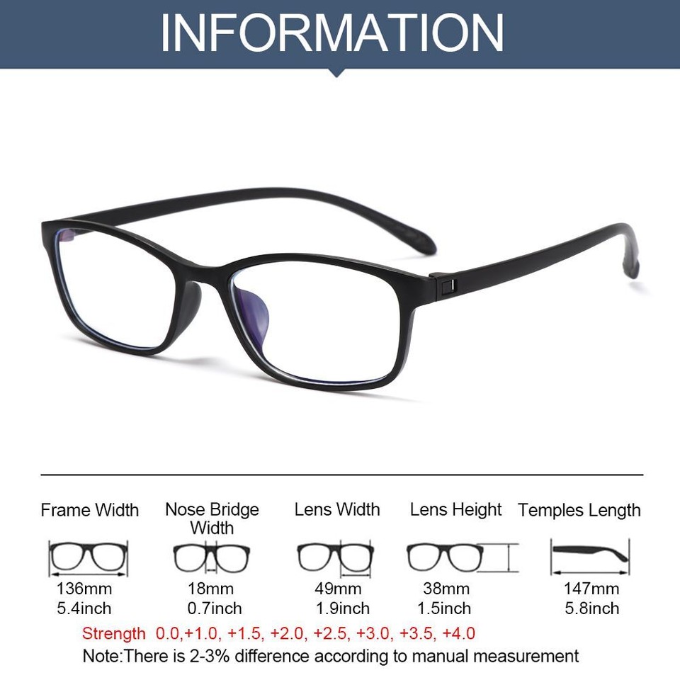 Diopter Blue Light Protection Eyeglasses Reading Glasses Presbyopia