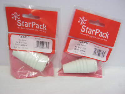 2 x Hahnwirbel Gummi kurz Aufsteck 1/2'' creme 72380