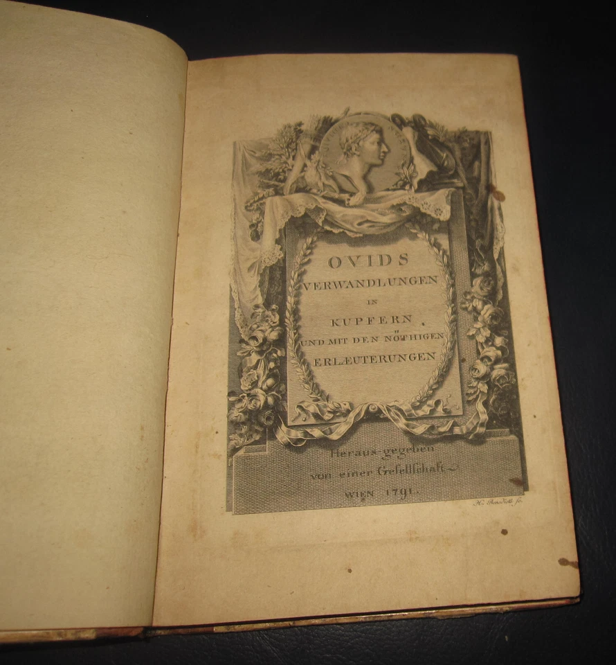 1791 Publius Ovidius Naso Ovids Verwandlungen Metamorfosi tedesco 135 incisioni - Immagine 4 di 4