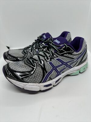 Asics Women s Size 8.5 Gel-Exalt 2 Running Shoes EUR 40 Silver Purple T4B6N