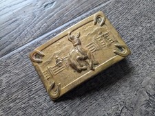 Vintage Western Bronco Rider Cowboy Belt Buckle Rodeo Pressed Brass