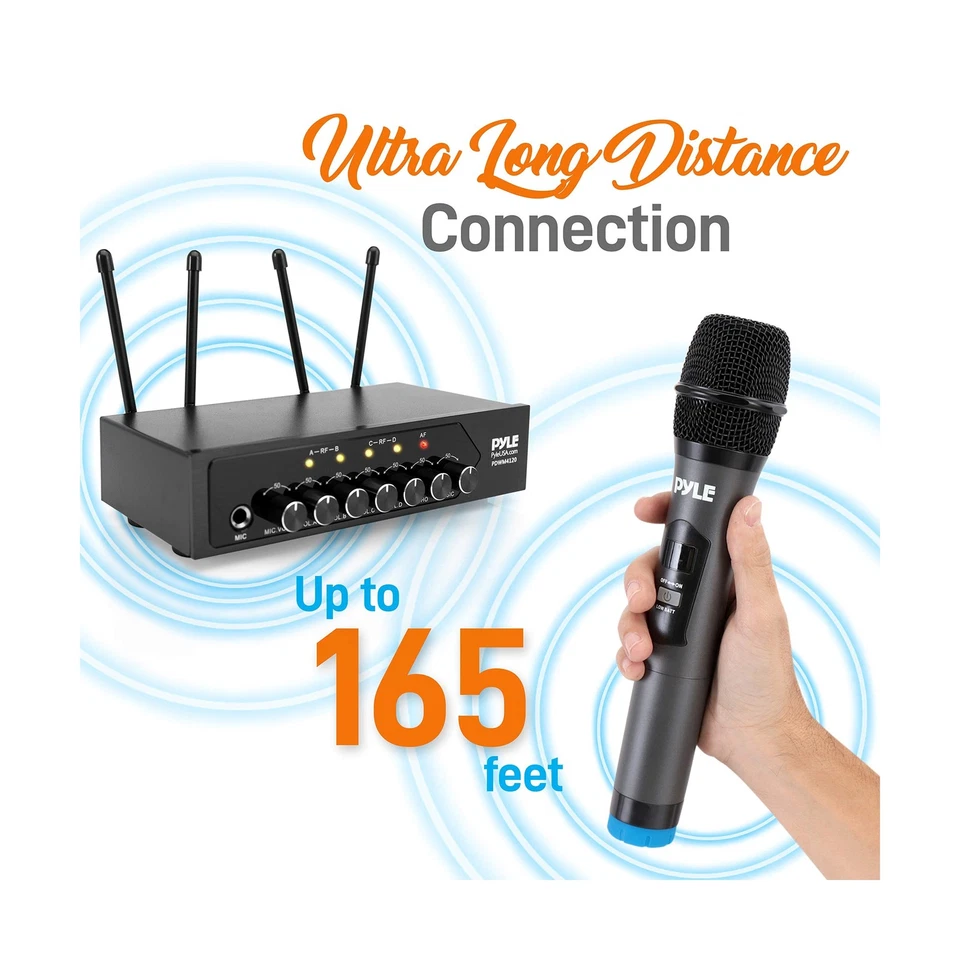 Pyle Wireless Microphones, Professional UHF Dual Microphones for Ka... Fast Ship - Image 3 of 4