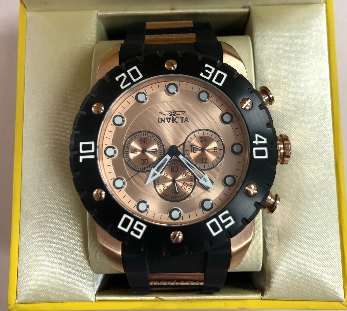 Invicta Pro Diver Men Rose Gold Case Wristwatches for sale  display picture 1