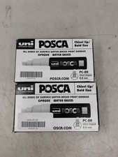 POSCA PC-8K Chisel Tip Paint Marker Opaque Water Based 8mm Bold Line - Lot of 2