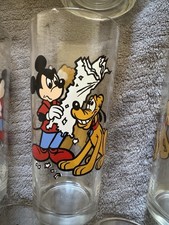 1978 Disney Pluto Glass  Happy Birthday Micke...