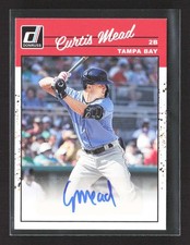 2023 Donruss Curtis Mead -CM Retro 1990 Signatures Auto Tampa Bay Rays TV2856