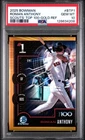 2025 BOWMAN SCOUTS' TOP 100 GOLD REFRACTOR #BTP1 ROMAN ANTHONY 2/50 PSA 10