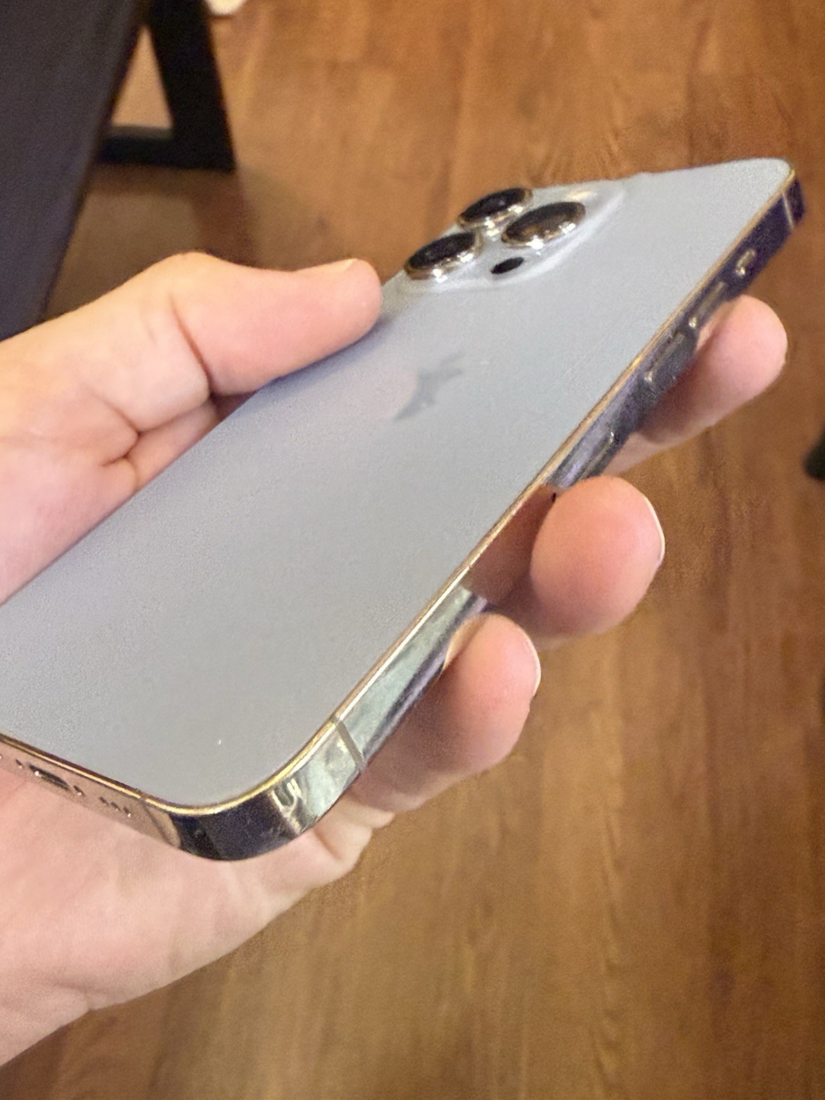 IPhone 13 Pro CUSTOM gold/blue Color Original Apple Housing Frame OEM PART