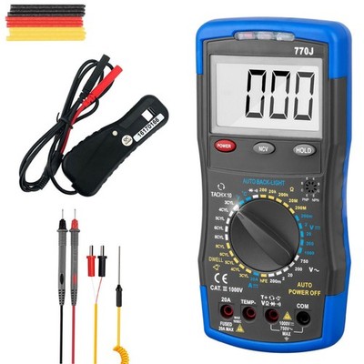 KFZ-Multimeter Set mit Zündsignal-Abnehmer Drehzahl Schließwinkel Diagnose