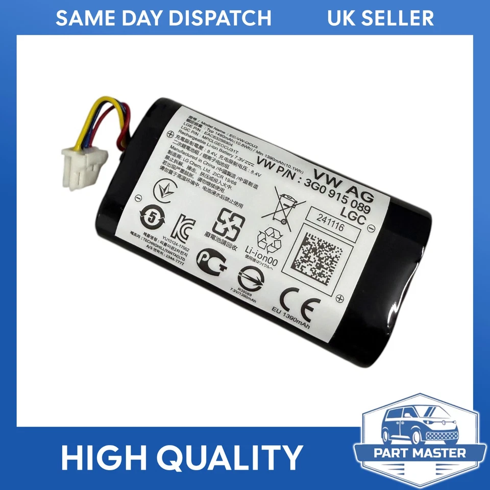 Battery Emergency Supply For VW Arteon Golf ID Passat Polo T-Roc Tiguan Touran - Image 1 of 4