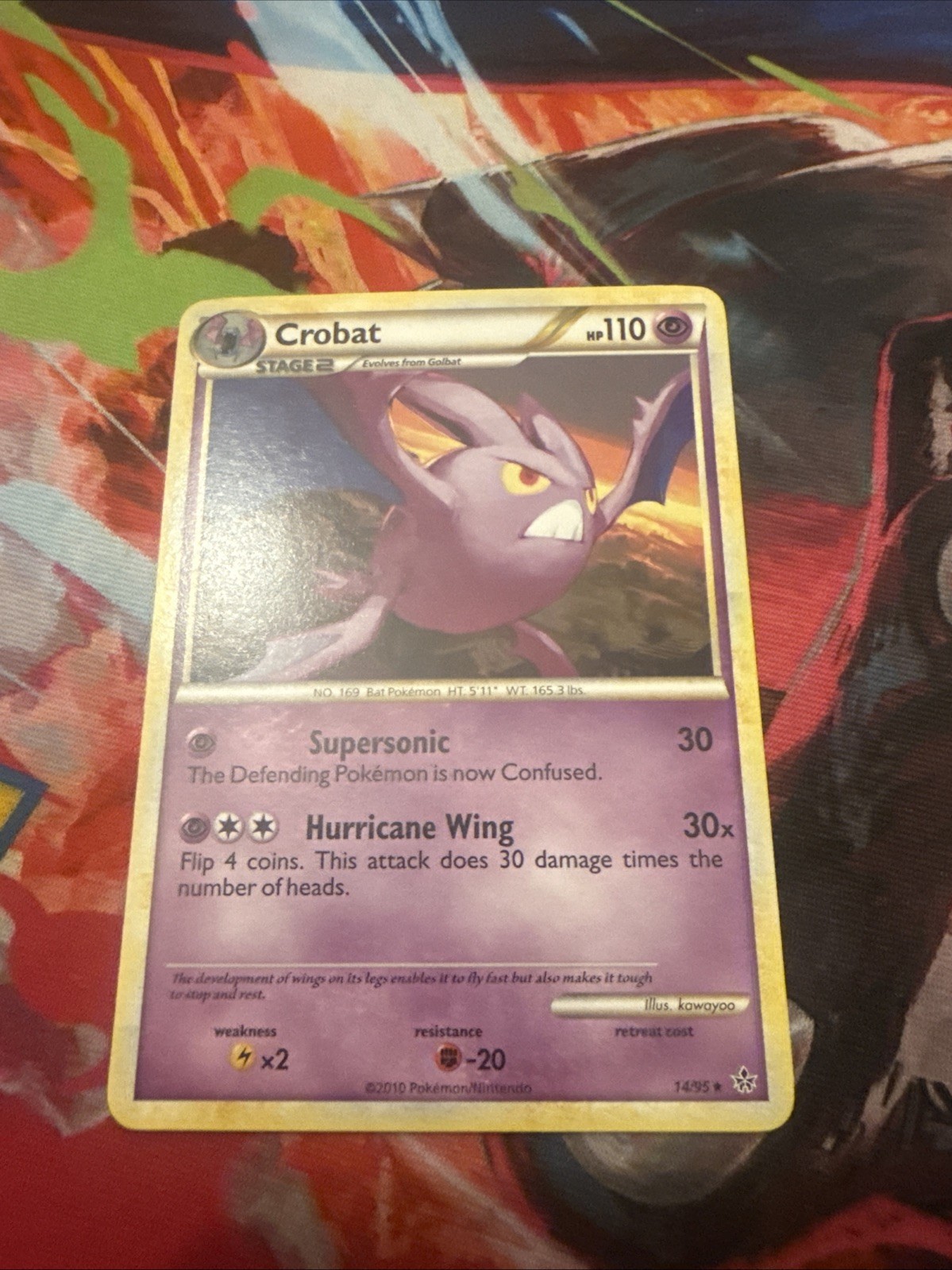 Pokemon Card HGSS Unleashed Crobat 14/95 Rare LP/NM