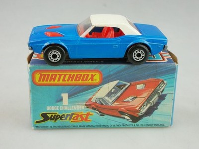 01-C Dodge Challenger blue - 50091 Matchbox Superfast Lesney
