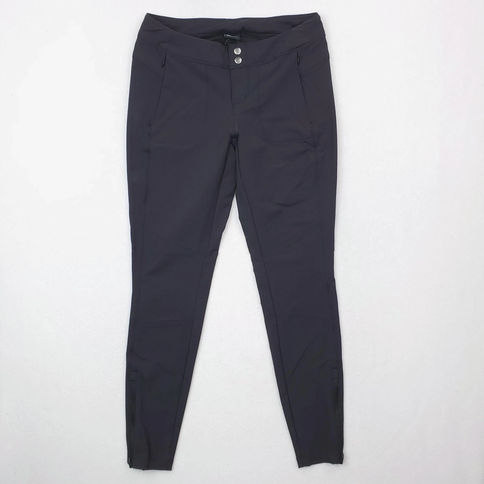 Kuhl Transcendr Pants Womens 4 Regular Black Softshell Hiking Stretch Ankle Zip