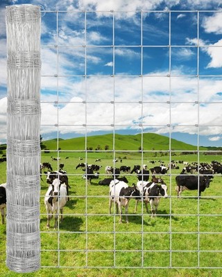 4/5/6Ft x 164/328Ft Galvanized Wire Fence , Farm Pasture Fencing Poultry Netting