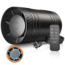 4" Inline Duct Fan w/ Remote 6-Speed DC Motor Low Noise HVAC Ventilation