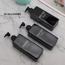 Refillable Shampoo Conditioner and Body Wash Dispenser Bottles with Pump