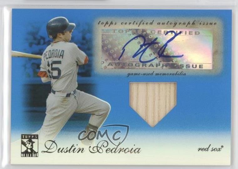 2009 Topps Tribute Auto Relics Blue /75 Dustin Pedroia #TAR-DP2 Auto ...