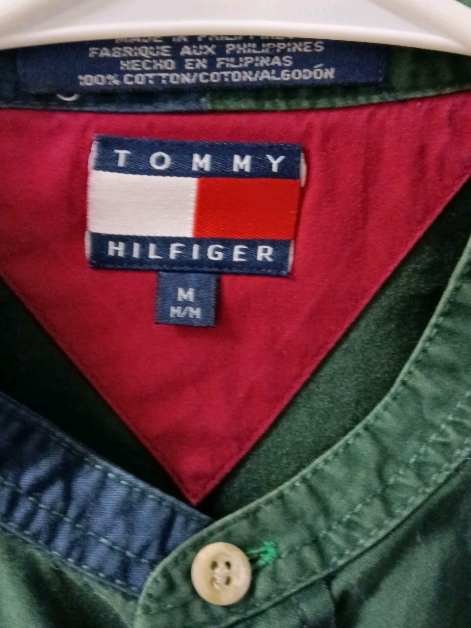 FILA Camicia da canottaggio Tommy Hilfiger a righe uomo media manica lunga camicia con bottoni