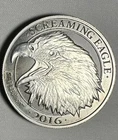 1 Troy oz. 2016 SCREAMING EAGLE High Relief BU round .999 fine silver