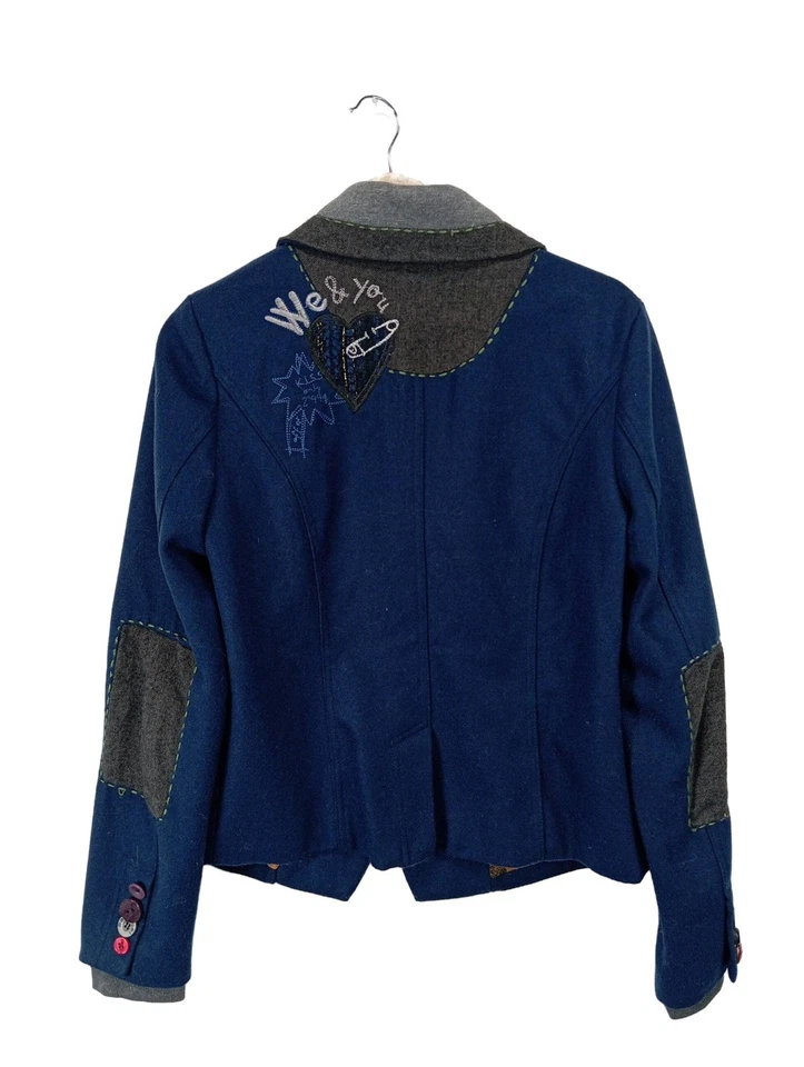DESIGUAL Veste en tricot Dames Tricots T EU 42 bleu style décontracté - Photo 2/4