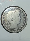 1892 Barber Quarter 25 Cents  - #BQ19