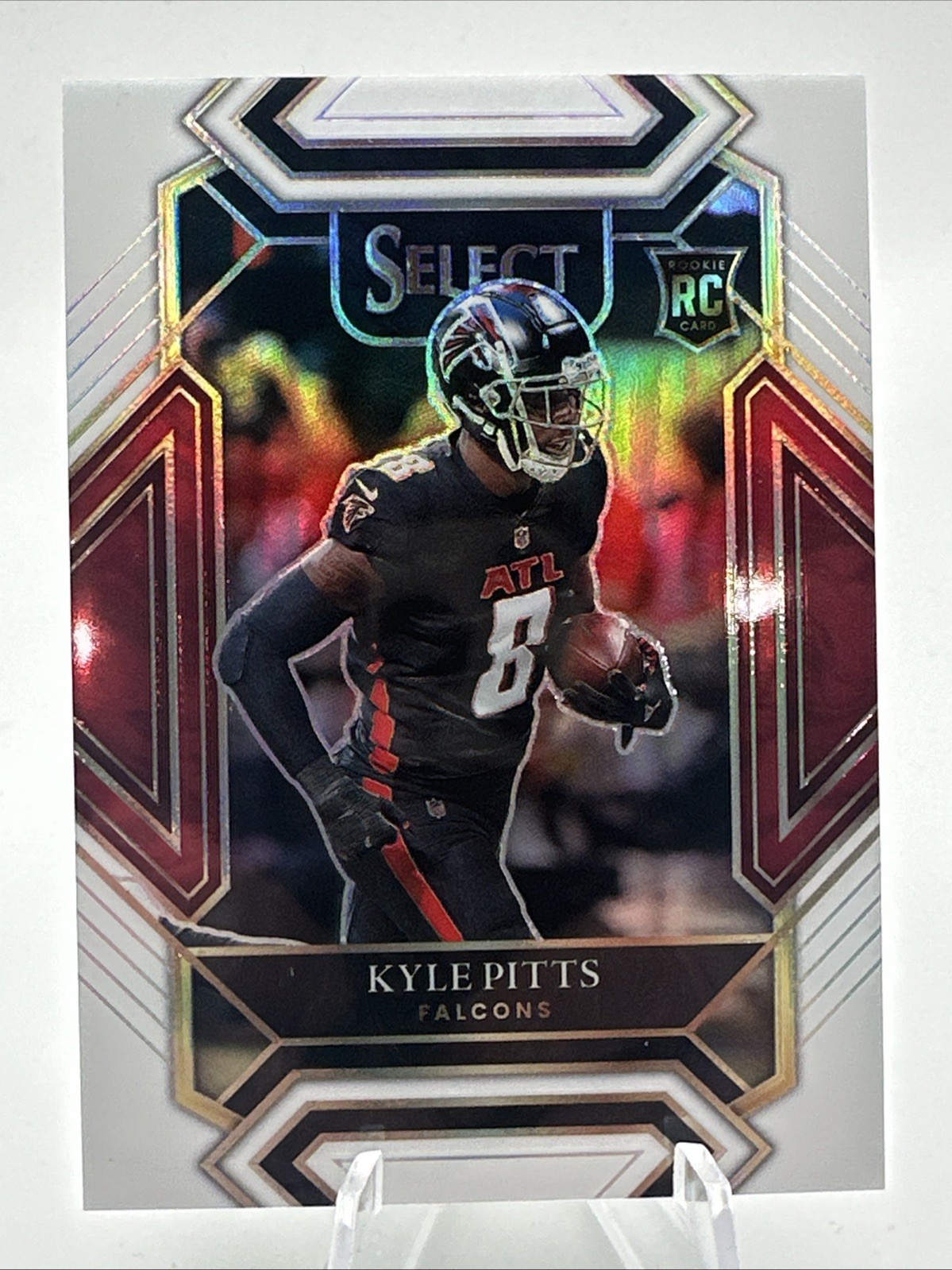 2021 Select Kyle Pitts RC White Prizm Rookie Club #18/35 Falcons