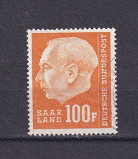 Deutschland Saarland Freimarken Theodor Heuss Mi 426 o