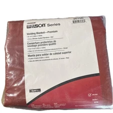 Wilson 36156 32oz Silicone Coated Fiberglass Blanket, 6' x 6', Red