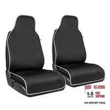 CAT Waterproof Car Seat Covers for Front 2 Piece Set Black with Gray Trim