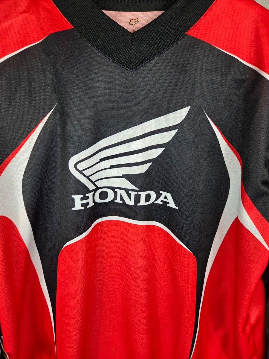 HONDA Racing ツナギ Vintage Honda Fox Racing Motocross Jersey Honda CR Mens Small