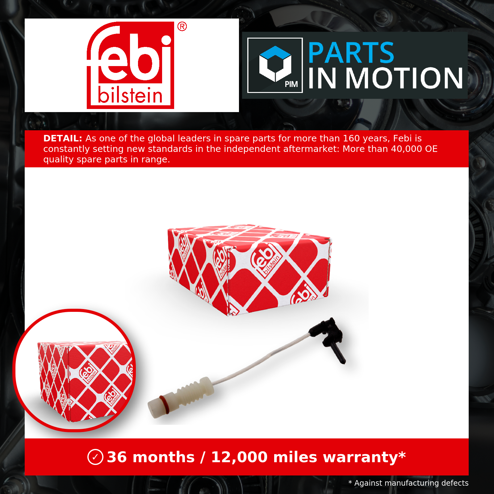 Brake Pad Wear Indicator Sensor 01498 Febi Warning Contact Wire 5099878AA New