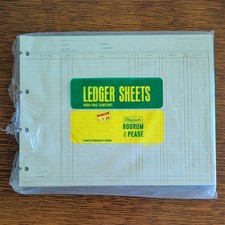 Vtg BOORUM & PEASE Ledger Accounting Record Book pages several pages